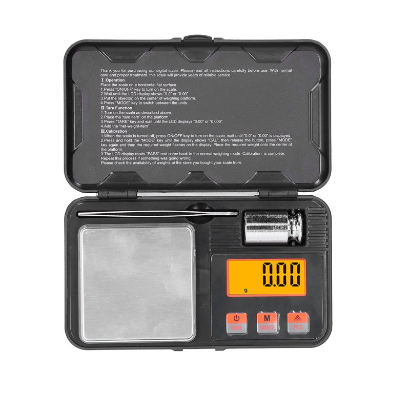 200g/0.01g Jewelry Scale LCD Display Mini Portable Electronic Balance Scale with Weight Tweezers - Image 1