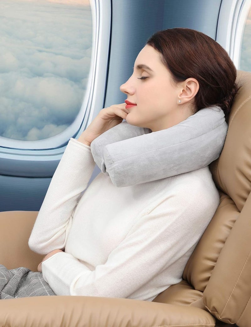 GOPAD Twist Neck Pillow for Neck Chin Lumbar and Leg Support Flexible Cylindrical Bolster Pillow Bendable Roll Pillow with Washable Soft Cover Bendable Adjustable 1 PcsGrey - Image 2
