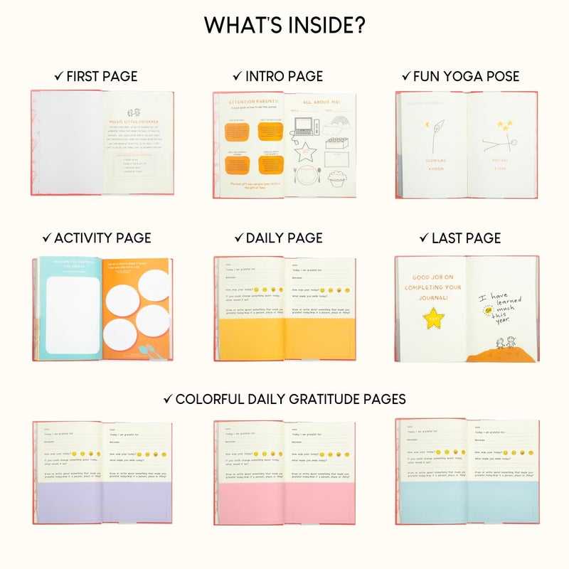 CHAARPAI Kids Gratitude Journal for 6 Months, Daily Confidence Build Up & Self Growth Journal for Kids, A5 Size, 100 GSM Paper with Matt Laminated Hardbound Cover, 5-12 Age (Pack of 1) (First Gratitude) - Image 4
