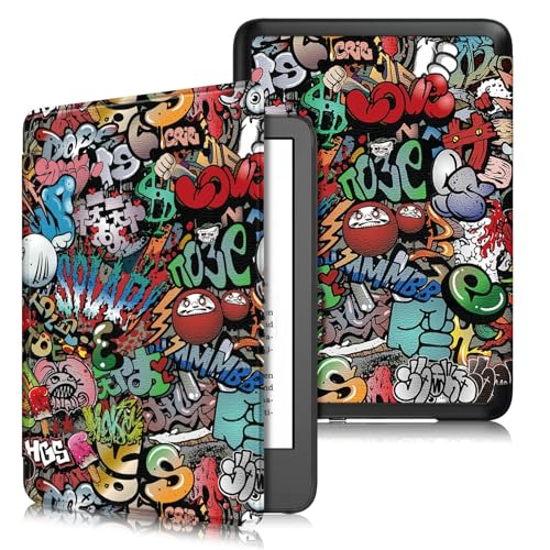 ProElite Slim Smart Flip case Cover for Amazon Kindle 6" 300 ppi 11th Gen/12th Gen 2022/2024, Hippy - Image 1