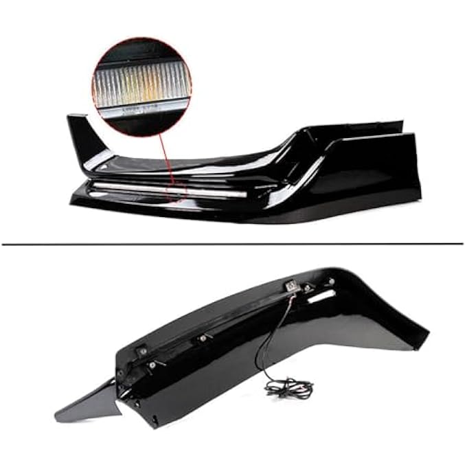 NTING Front Bumper Lip Compatible with Honda Civic 10th Gen Si Hatchback 2017-2021 Air Dam Front Lip Spoiler Splitter Chin Diffuser Protector Body Kit, Glossy Black w/Turn Signal Light - Image 3