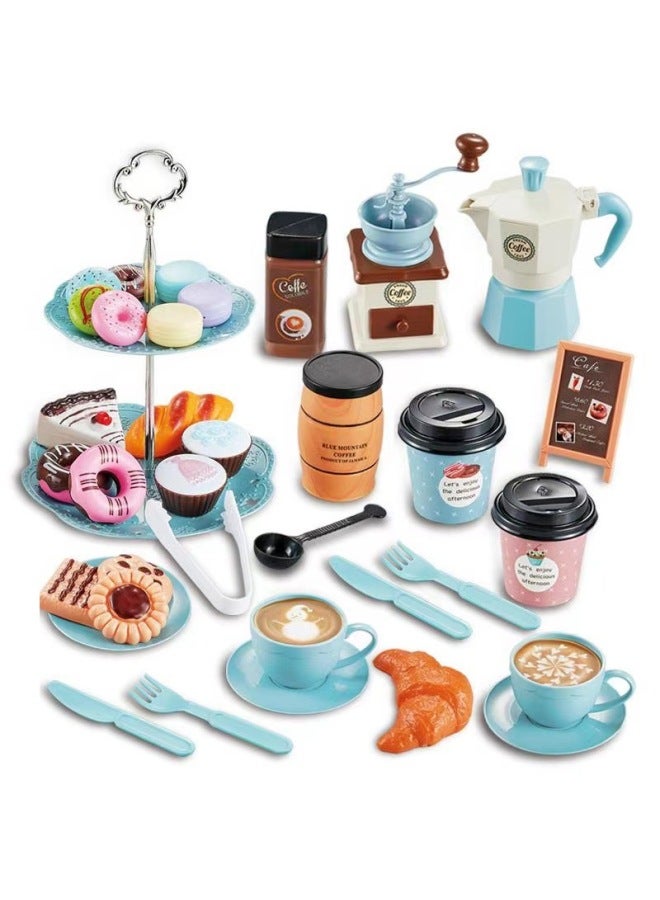 Afternoon Tea Time Dollhouse Pretend Play Toy Set For Girls Dessert Plate Toy Sweet Treats Kitchen Simulation Plastic Toys-Color:16-piece Green (bag) 124g - Image 4