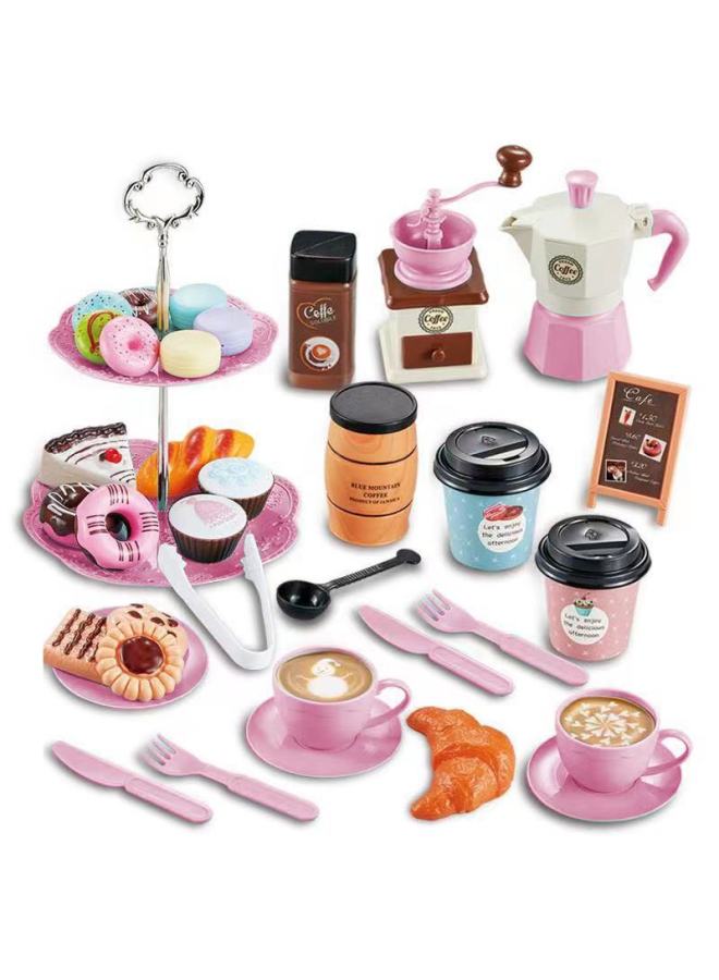 Afternoon Tea Time Dollhouse Pretend Play Toy Set For Girls Dessert Plate Toy Sweet Treats Kitchen Simulation Plastic Toys-Color:16-piece Green (bag) 124g - Image 3