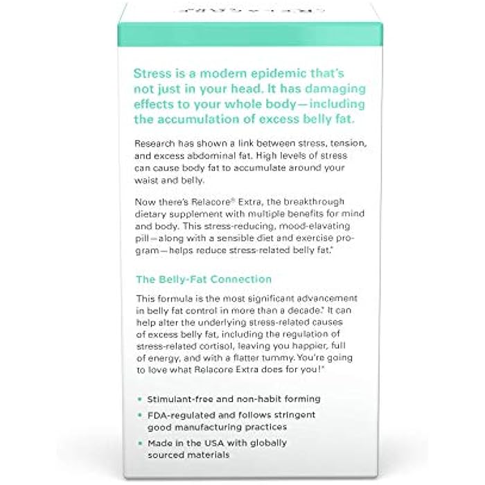 Relacore Extra Maximum Strength - Cortisol Supplements for Women - Reduce Cortisol Related Belly Fat - Stress Relief Supplement - Calm Mind - Improved Mood, 90 Count - Image 2