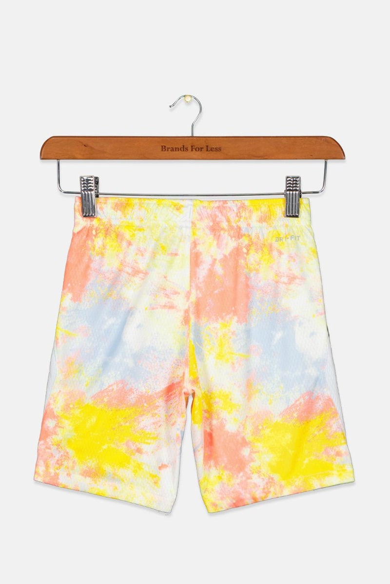 Nike شورتات رياضية للأطفال الأولاد بتصميم تلوين متدرج، كورال وأصفر وأسود - Image 2