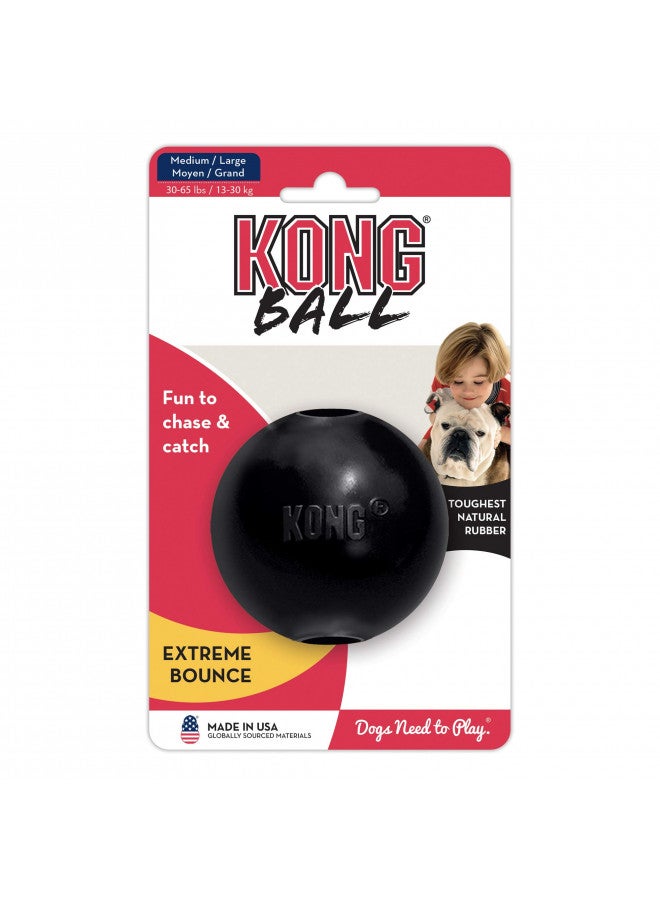 Kong KONG Extreme Ball Hundespielzeug aus Robustem Kautschuk für Besonders Kräftiges Kauen, Schwarz Für Mittelgroße/Große Hunde - Image 2