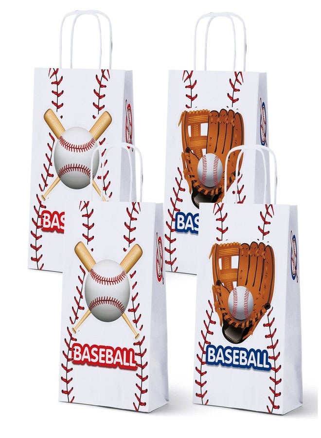 KALEFO 16 PCS Baseball Party Gift Bags with Handles Sports Theme Goodie Bags for Birthday Favors Treats Candy Table Decorations Team Party Supplies - Image 1