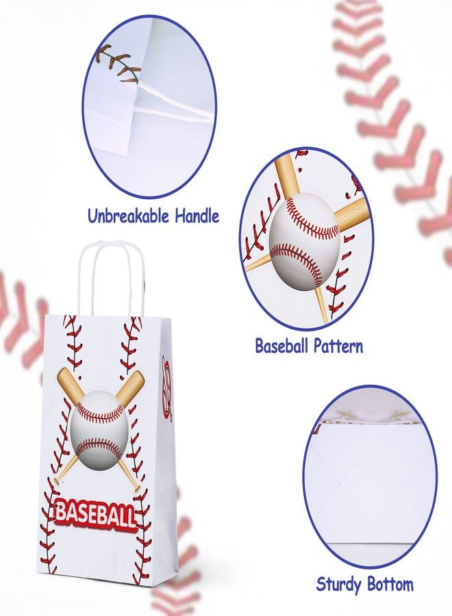 KALEFO 16 PCS Baseball Party Gift Bags with Handles Sports Theme Goodie Bags for Birthday Favors Treats Candy Table Decorations Team Party Supplies - Image 5