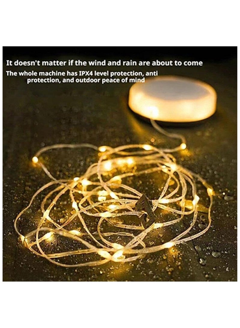 Generic Portable Camping String Lights Rechargeable, 10M 5 in 1 Outdoor Waterproof Stowable String Light with 5 Modes 1800mah Portable Camp String Lights Retractable LED Tent Camping Fairy Lights Warm - Image 2