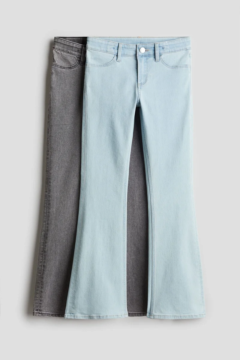H&M 2-pack Flared Leg Low Jeans