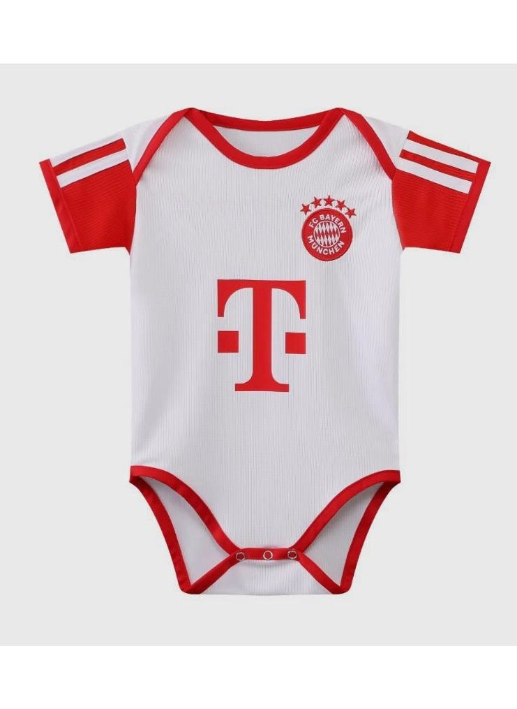KUYING Riyadh Real Madrid jersey baby crawling jumpsuit, suitable for 12-18 months 