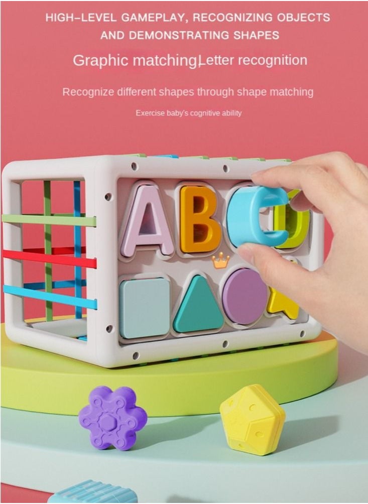 Sensory Toys Shape Sorter, Baby Blocks Colorful Textured Balls Sorting Games