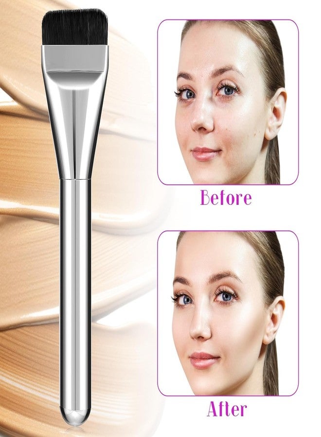 BH STUDIO PRO Flat Head Foundation Brush, Flat Foundation Brush for Liquid, Cream Foundation Concealer Makeup Brushes Cosmetics, 1 - Pcs - Image 3