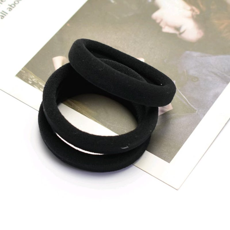 High elastic seamless ring hair ring high horsetail plain ring rubber band  color 100PC - Image 3