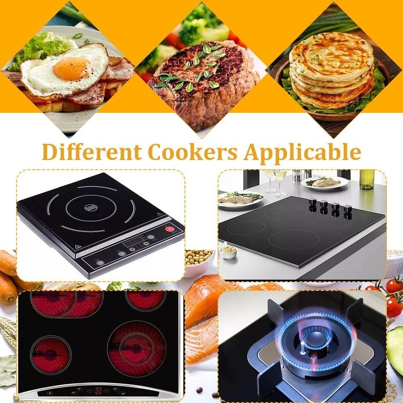 PRAMANTA Non Stick Tawa for Cooking Frying, Non Stick Omlette Fry Pan Egg Pan, 4 Cavity Kitchen Cooking Pan for Omelette Uttapam Pancake (1Pcs) - Image 3