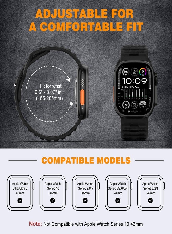 MoKo 4Pack Sport Bands Compatible with Apple Watch Ultra 3/2/1 Strap 49mm 46mm 45mm 44mm 42mm, Wide Silicone Loop Strap Smart Watch Band for iWatch SE3/SE2/SE Series 11 10 9 8 7 6 5 4 3 2 1,Multi-C B - Image 5