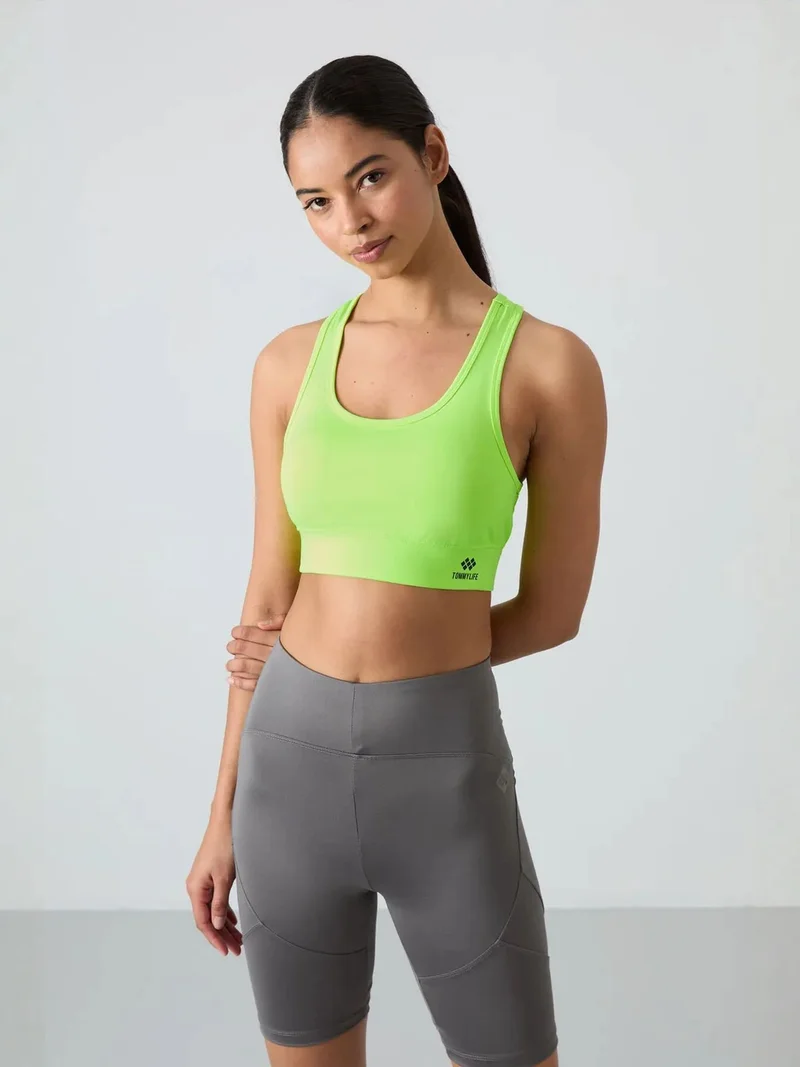 تومي لايف TOMMY Sleeveless Cropped Fitted Sports Top