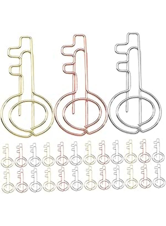 30 Decorative Paper Clips for Organizing Files Office Documents Notes Lightweight Portable - Image 1
