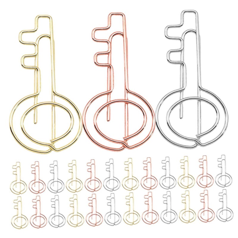 30 Decorative Paper Clips for Organizing Files Office Documents Notes Lightweight Portable - Image 2