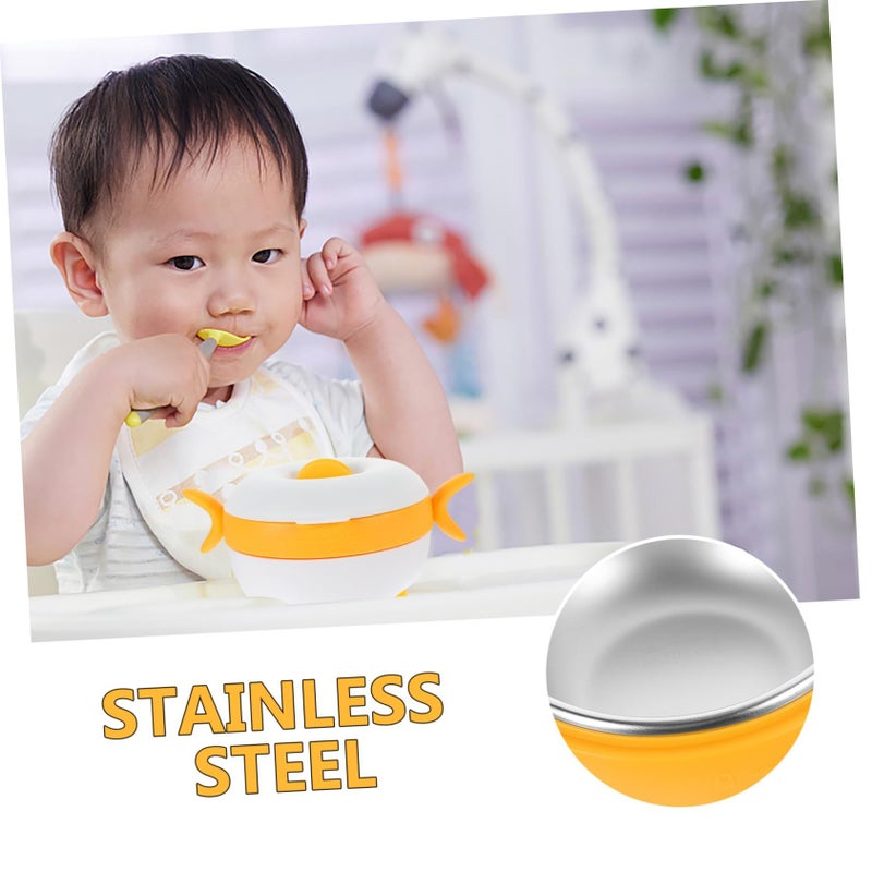 Yellow Insulated Double Layer Thermal Bowl Break Resistant Portable Food Container - Image 5