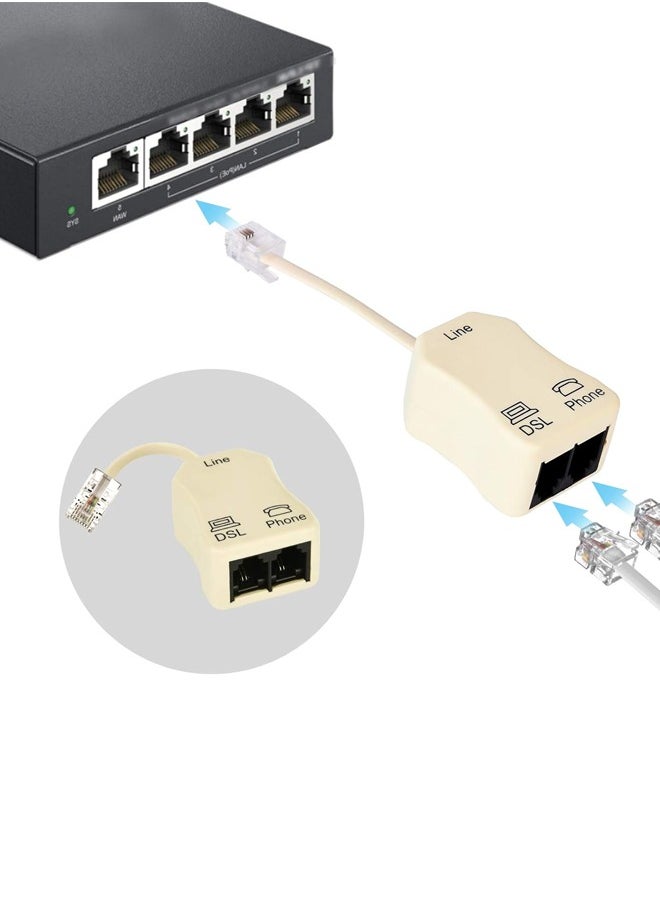 Taimi - DSL Filter Phone Jack Splitter DSL Splitter Filter Z-Blocker for Phone Line - Image 1