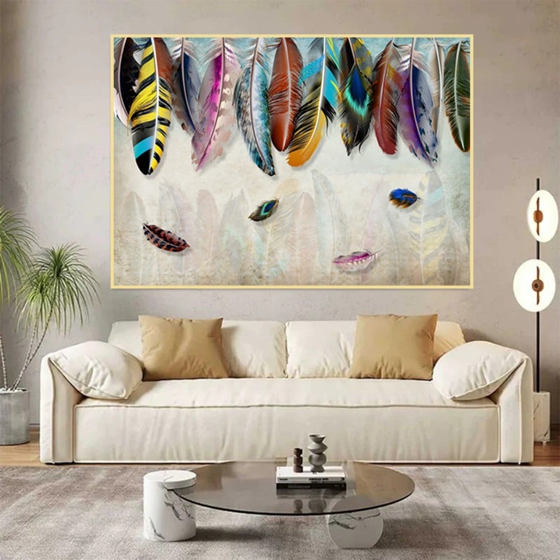 ماركتنا لوحة قماشية بتصميم الفن التشكيلي مع برواز مجوف مقاس (60×40) قطعة واحدة - Image 3