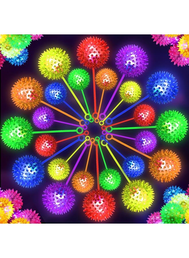 SHQDD 12 PCS Light up Ball, Bouncy Balls for Kids, Balls for Toddlers 1-3, 2.2inch Sensory Stress Ball, Flashing Squeaky for Valentines Party Favors, Classroom Prizes, Prizes for Kids, Student Gifts - Image 1