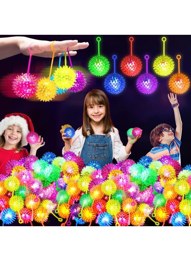 SHQDD 12 PCS Light up Ball, Bouncy Balls for Kids, Balls for Toddlers 1-3, 2.2inch Sensory Stress Ball, Flashing Squeaky for Valentines Party Favors, Classroom Prizes, Prizes for Kids, Student Gifts - Image 2