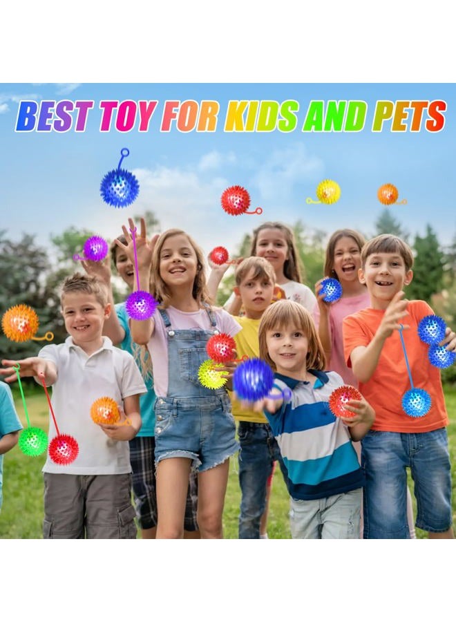 SHQDD 12 PCS Light up Ball, Bouncy Balls for Kids, Balls for Toddlers 1-3, 2.2inch Sensory Stress Ball, Flashing Squeaky for Valentines Party Favors, Classroom Prizes, Prizes for Kids, Student Gifts - Image 5