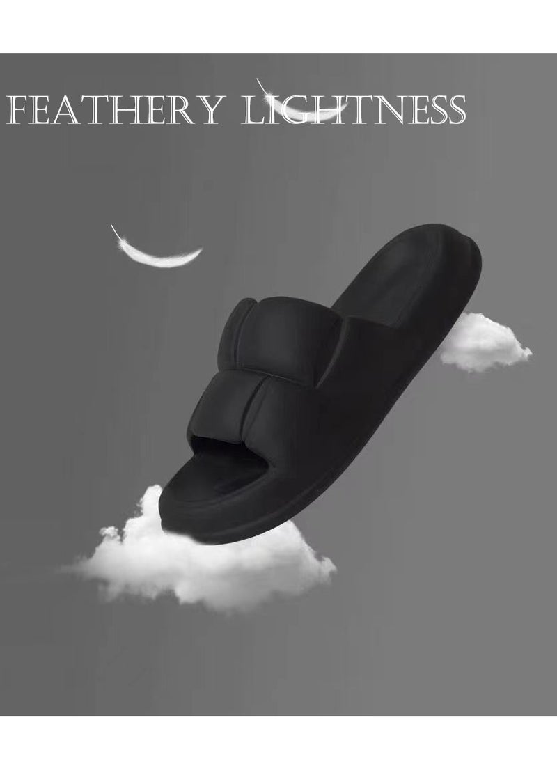 HomarKet Pillow Slippers Soft Shower Slippers for Women and Men Non Slip Quick Drying Shower Slides Bathroom Sandals with Ultra Cushion and Thick Sole  - Image 4