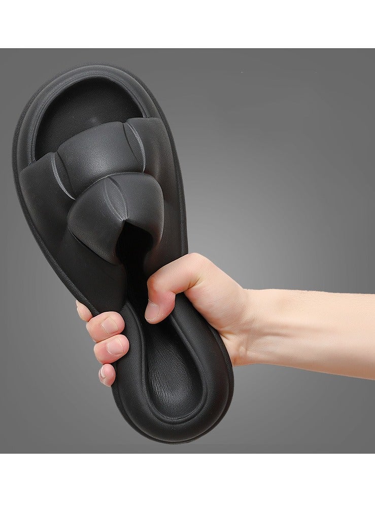 HomarKet Pillow Slippers Soft Shower Slippers for Women and Men Non Slip Quick Drying Shower Slides Bathroom Sandals with Ultra Cushion and Thick Sole  - Image 3