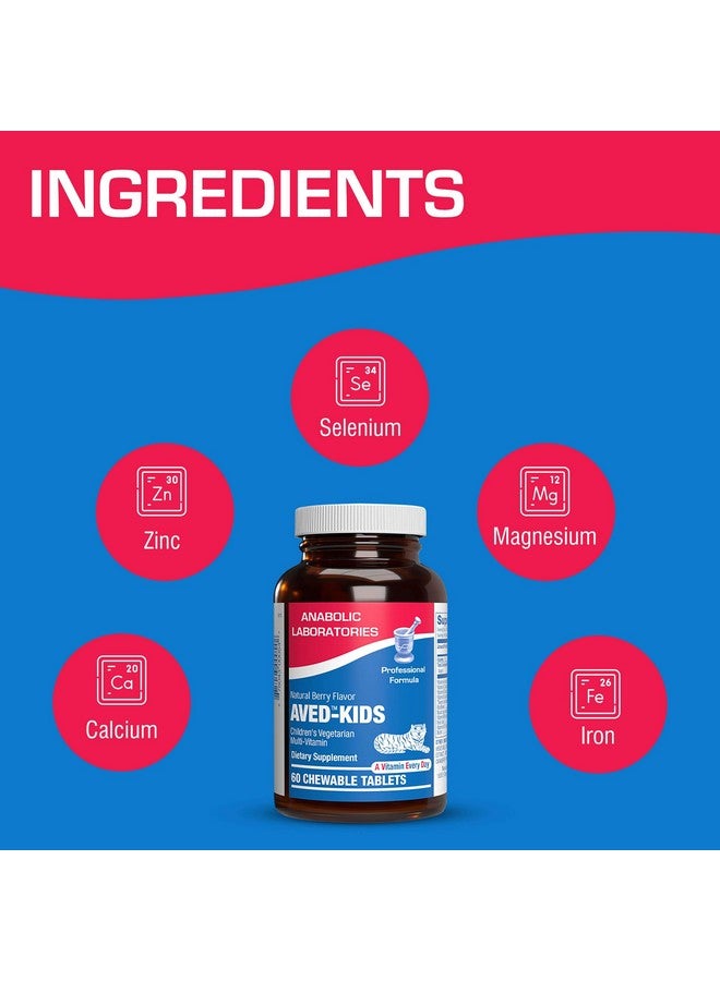 Anabolic Laboratories 25-in-1 Kids Chewable Multivitamin - Clinically Formulated Kids Multivitamin with Iron Magnesium Vitamins A B Complex C D E Antioxidant Rich Fruit Extracts & More - Made in The USA - 1 Month Supply - Image 4