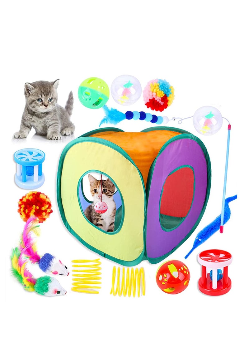 Generic - Altheqa Cat Toys 15PCS Kitten Toys Set Interactive Cat Toys for Indoor - Image 1