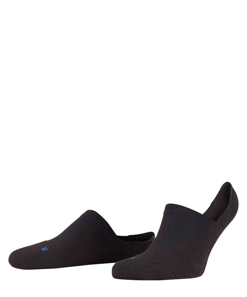 FALKE Unisex Cool Kick No Show Socks, Breathable, Cooling Effect, Polyester, Low Cut, Non Slip Heel Grip, Coolmax, Black (Black 3000), 9-10, 1 Pair - Image 1