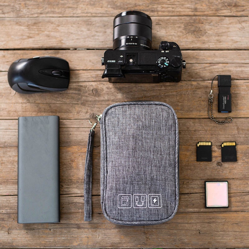 Data Cable Storage Bag Protective Cover Travel Electronic Organizer Bag Cable organzier Case Portable Digital Storage Bag for Electronic Accessories USB Cables Power Bank - Image 3