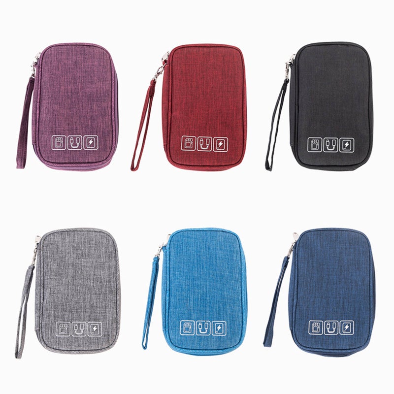 Data Cable Storage Bag Protective Cover Travel Electronic Organizer Bag Cable organzier Case Portable Digital Storage Bag for Electronic Accessories USB Cables Power Bank - Image 5