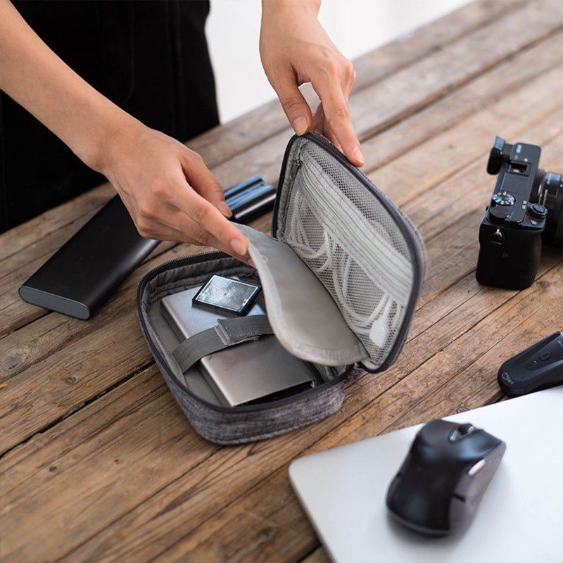 Data Cable Storage Bag Protective Cover Travel Electronic Organizer Bag Cable organzier Case Portable Digital Storage Bag for Electronic Accessories USB Cables Power Bank - Image 4