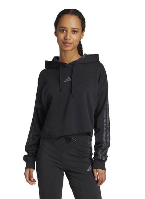 Essentials 3 Stripes Print French Terry Hoodie