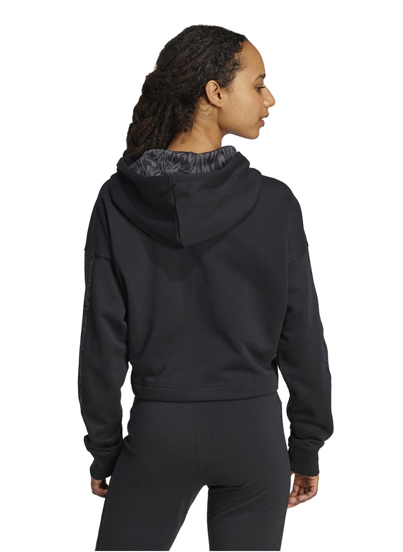 Adidas Essentials 3 Stripes Print French Terry Hoodie  - Image 2
