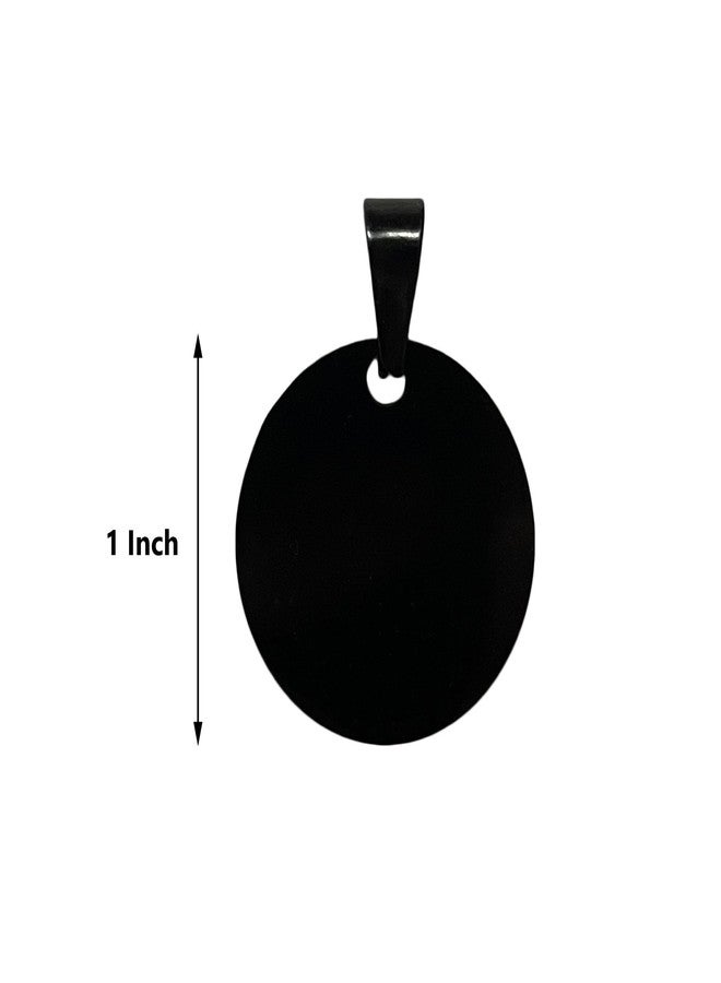 TSJ Stamping Blanks Round Metal Charms 10 PCS, Stainless Steel Blank Stamping Tags with Hole, 1 Inch (25mm) Black Punched Circle Disc - Image 4