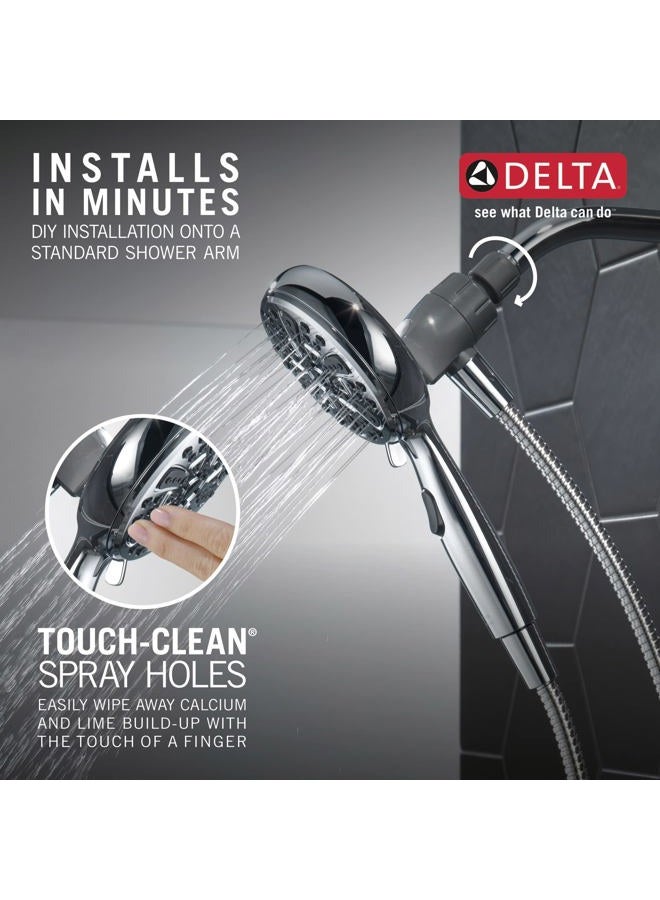 Delta -Faucet 6-Spray SureDock Magnetic Shower Head with Handheld Spray, Chrome Shower Head with Hose, Showerheads & Handheld Showers, Handheld Shower Heads, MagnaTite Docking, Chrome 75609 - Image 5