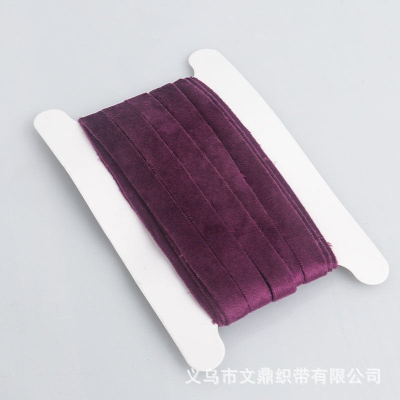 Double-Sided Velvet Ribbon – Colorful Christmas Garland Decorative Material - Image 1