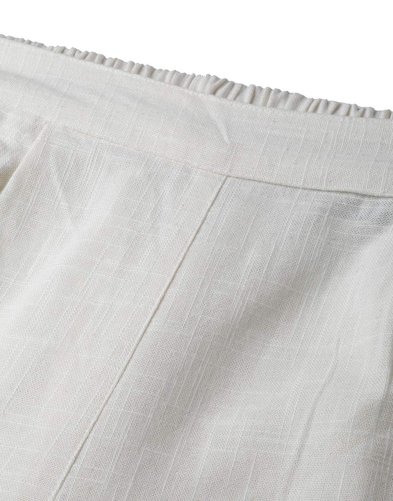 Yash Gallery Women's Plus Size Solid Cotton Slub Ankle Length Trouser Pant (Off White, 4XL) | Fit Type: Regular Fit, Mid Rise - Image 5