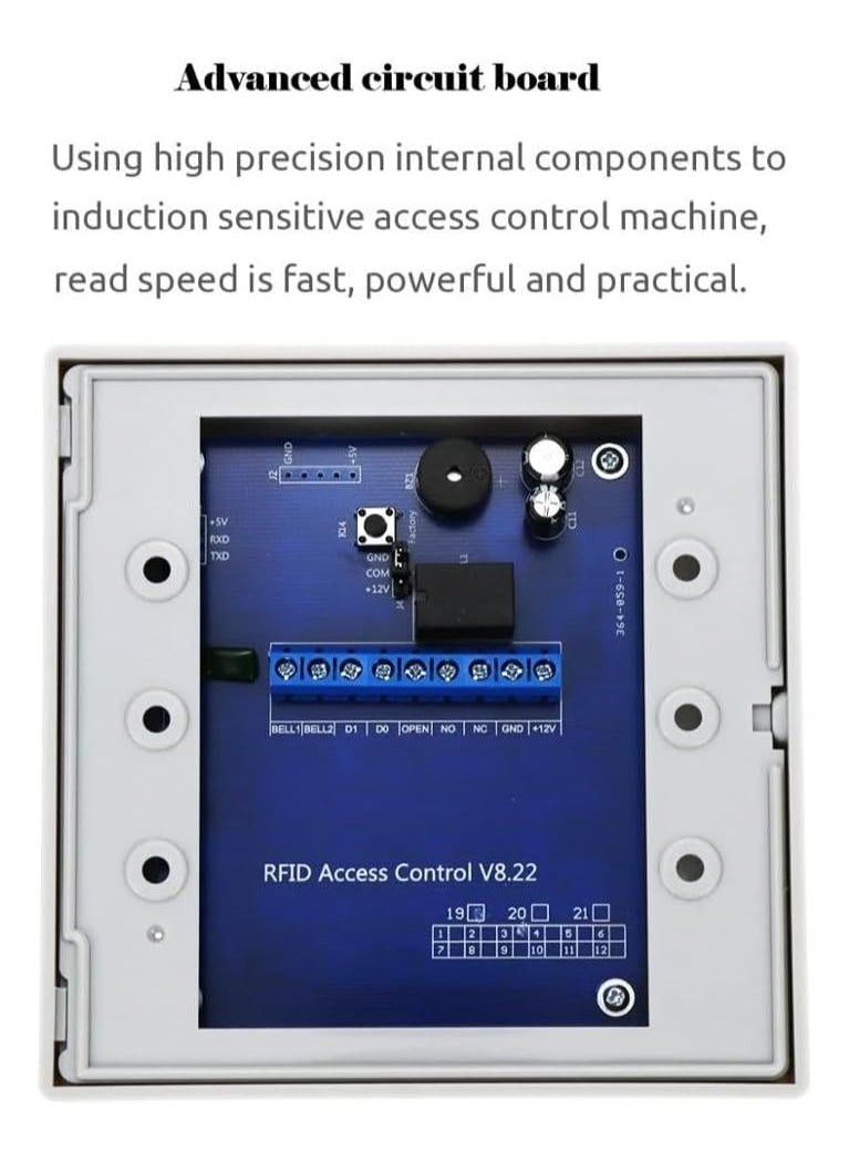 Rubik - RFID Access Control System Device with Card & Pin Code Access, Machine Security Proximity Entry Door Lock - Image 1