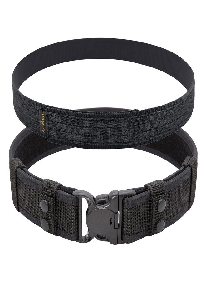 Dotacty Duty Belt for Police Law Enforcement Security Correctional Officer 2.25" Tactical Outer & Inner Belt for Work Patrol Gear Holster Pouches XXXL - Image 1