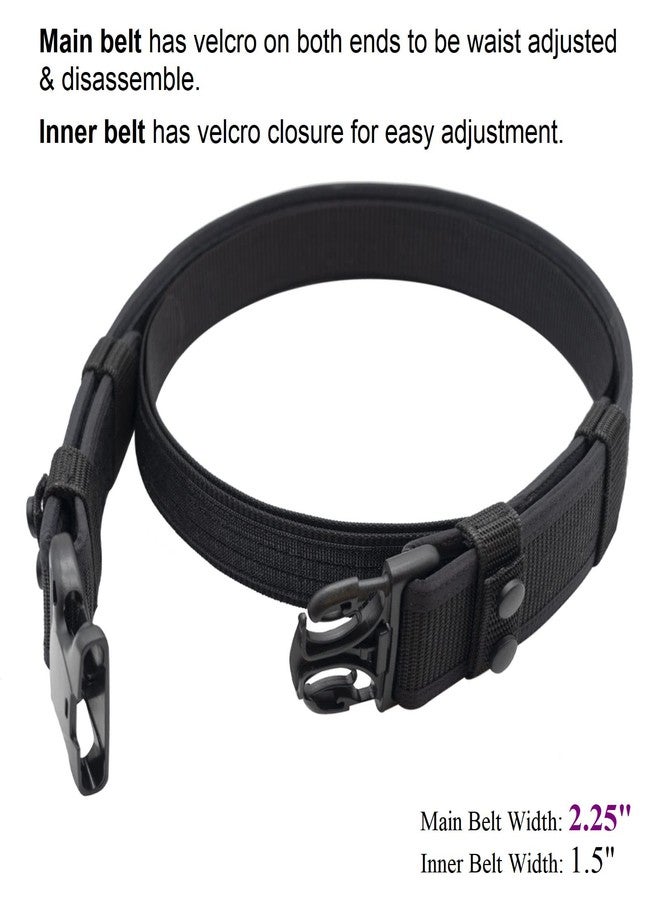Dotacty Duty Belt for Police Law Enforcement Security Correctional Officer 2.25" Tactical Outer & Inner Belt for Work Patrol Gear Holster Pouches XXXL - Image 2
