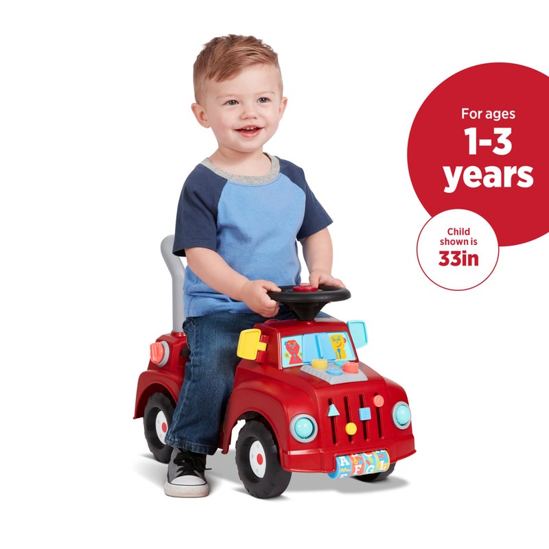 Radio Flyer Tinker Truck, for Toddlers 1-3, 3-in-1 Push Walker Ride On Car with 20 Sensory Activities, Anti-Tip Feature, Under-Seat Storage, Lights and Sounds, 42 lb Capacity, Toddler Ride On Toys - Image 2
