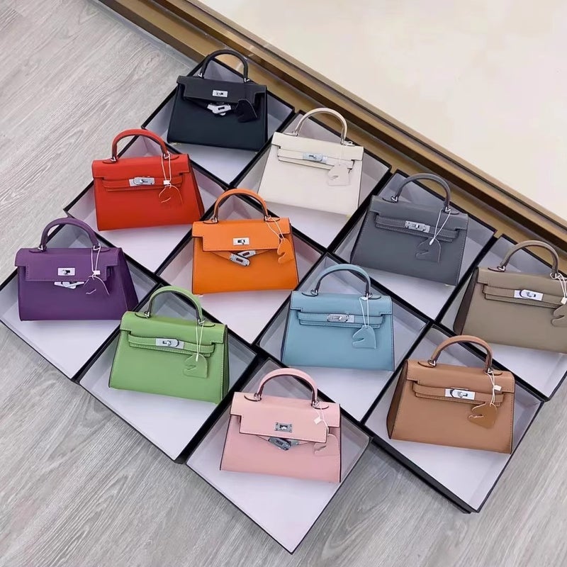 2025 New Trendy Second-Generation Genuine Leather Women's Bag, Fashionable Kelly Bag, Mini Small Bag, Shoulder Crossbody Handbag, Kelly Bag - Image 4