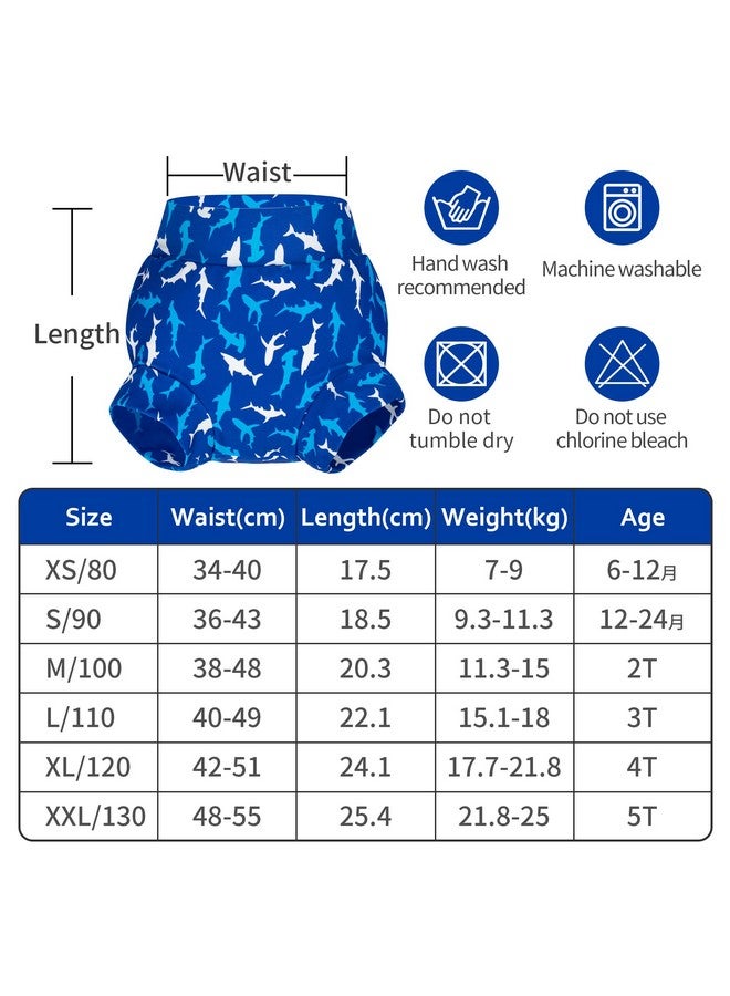 BIG ELEPHANT Baby Swim Diapers 3pcs, Reusable Adjustable Washable Waterproof Swimming Diaper for Boy's and Girl's, 12-24 Months - Image 1