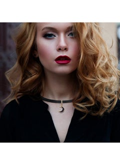 FJ Leather Moon Choker Necklace For Women  - Image 3